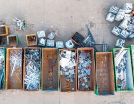 scrap metal dumpsters from above